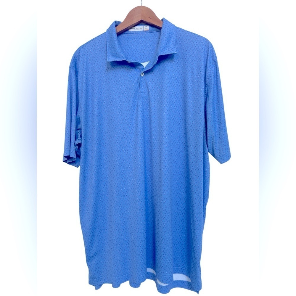 Peter Millar Featherweight UPF 50+ Squid Patterned Golf Polo Size XXL